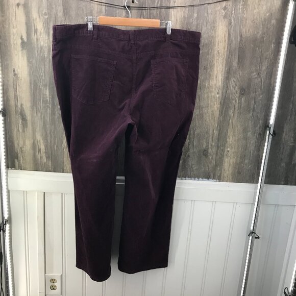 Land's End deep plum fit 2 corduroy pants size 24W - Picture 3 of 5